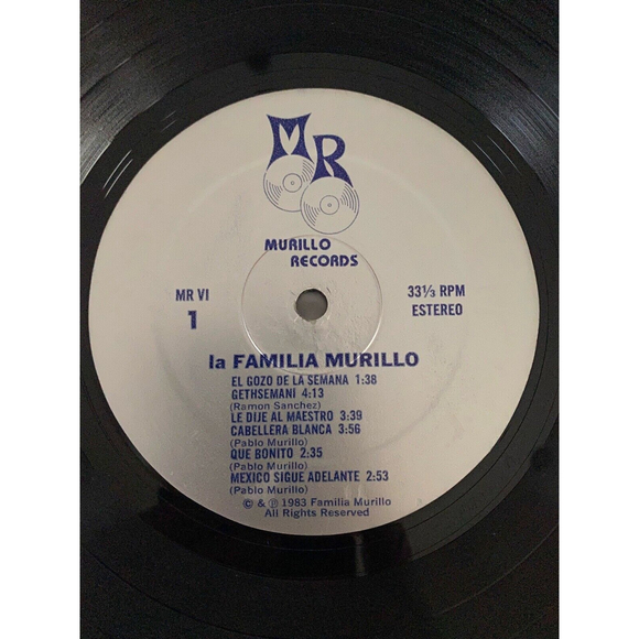 Familia Murillo Volume 6 LP Homenaje A Mi Jesus Murillo Records MR VI 1983 VG - Picture 5 of 7